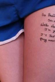 Tattoo legs on the pattern of creative Leg tattoo pattern