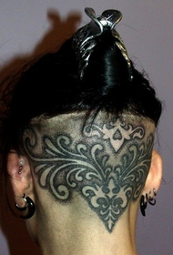 mannlig rygg hjerne personlighet blomster totem tatovering