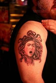 geformte kleine Medusa Kopf schwarz Boom Tattoo-Muster