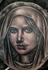pola tato kepala dewi Yunani