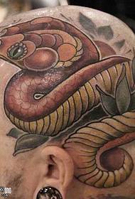 head color snake tattoo pattern