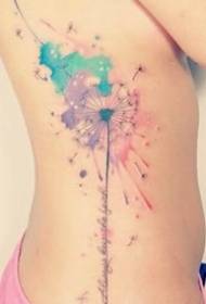 estetinis kojų vandens spalvos gražus tatuiruotės paveikslas