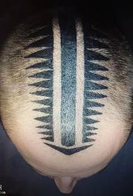 zwart grijs totem tattoo-patroon van het hoofd