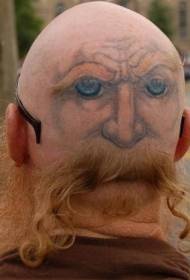 hlava vtipný výraz tetovanie vzor