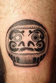 mtindo wa prickly nyeusi Dharma muundo wa tattoo