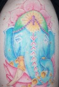 come la testa di dio e il modello del tatuaggio del loto