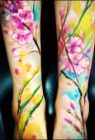cvijet noga tetovaža uzorak vrlo lijep set cvjetnih nogu tetovaža uzorak