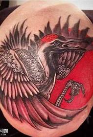 modello tatuaggio testa gru