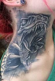 uzorak tetovaža glave dinosaura