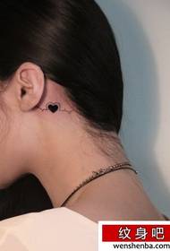 Head Love and ECG Tattoo Pattern