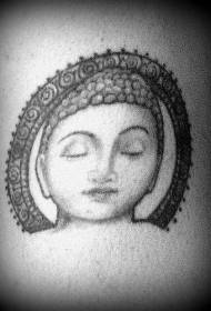 kev sib haum xeeb Buddha taub hau tattoo txawv
