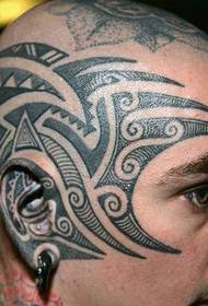 head tattoo pattern: head totem tattoo pattern