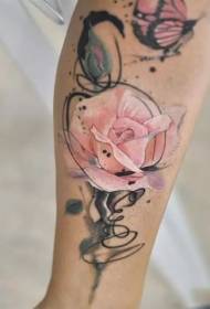 ndama watercolor rose utu mfano