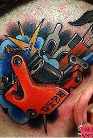 grano tximistak buruaren kolorea pertsonalizatutako tatuaje makina tatuaje eredua gomendatu zuen 35861-buruko nortasuna eskola marrazo tatuaje eredua