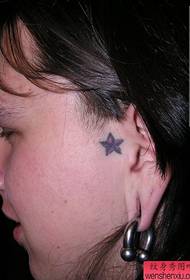öron stjärna tatuering mönster