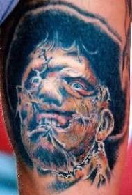 realističan demon ozljede glave Tattoo pattern