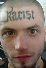 European style head English alphabet tattoo pattern