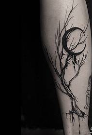 viç Evropë dhe Shtetet e Bashkuara linjë pemë me bojë hënën model tatuazh
