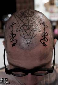 Totem tatueringsmönster av huvudgeometri