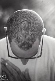 haadpersoanlik Virgin Mary tattoo-ôfbylding