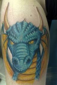 pola tattoo keran biru biru