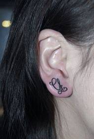 oor brief tattoo klein werkpatroon