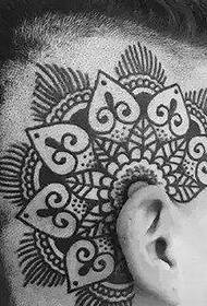 κεφάλι μόδας κλασικό μοτίβο τατουάζ βανίλια