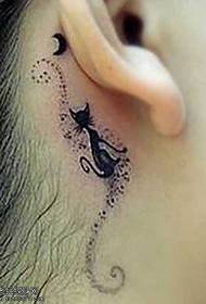 ear English tattoo pattern