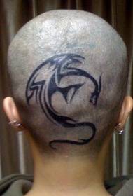 gambar tato naga totem naga kepala tampan