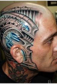 galvos spalvos plieninės plokštės mechaninis tatuiruotės raštas