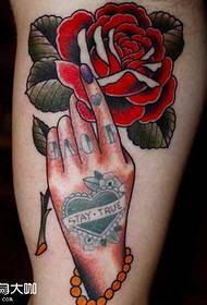Mothati oa tattoo ea letsoho la Rose Rose Hand