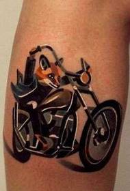 leg motorcycle tattoo pattern
