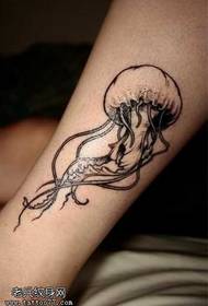 ẹda eniyan dudu jellyfish tatuu apẹrẹ