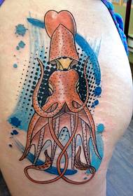 hoto mai launi squid tattoo
