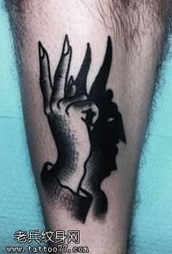 Pierna Tijeras Mano Tatuaje Patrón