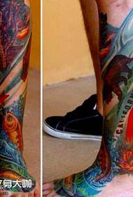 pola tato bear sikil