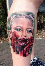 ben mode kvinnlig vampyr tatuering mönster
