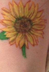 leg Sonneblummen Tattoo Muster