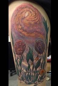 kruro floro tatuaje ŝablono