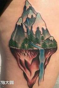 Modela Tattoo Leg Mountain