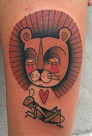 Patró de tatuatge de llagosta estil lleó europeu i americà