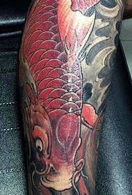 pakket kalf kleur rode inktvis tattoo jeugd vitaliteit