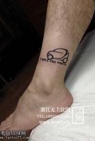 leg cute car personality tattoo pattern