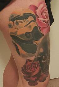 leg illustration wind color tattoo pattern