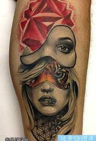 Conceptueel karakter tattoo patroon