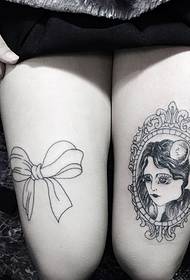 disegno del tatuaggio piccolo totem moda a due gambe
