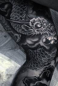Pattern ng Thigh-Dragon Tattoo