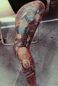 cover the whole leg of the personality totem tattoo pattern