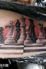 kojų vakarų šachmatų tatuiruotės modelis