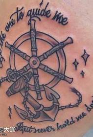 modello del tatuaggio dell'ancora della gamba
